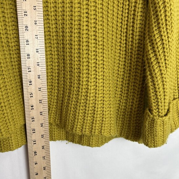 Revolve 525 America Green 100% Acrylic Chunky Knit Turtleneck Sweater Women M - Picture 4 of 11